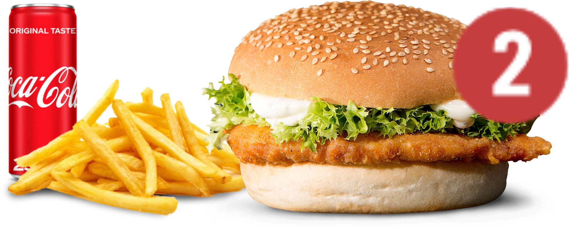 Menu Original Kipburger met patat en cola/fanta